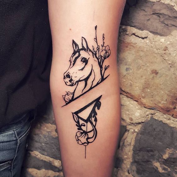 tatouage cheval